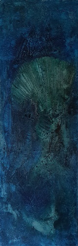 Transluzenz II - Baumaterialien & Pigmente auf Leinwand - 120 x  40 - 2019